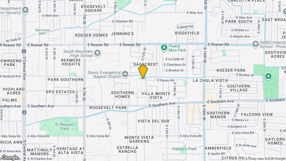 5605 S 11th Pl Map and Location Details