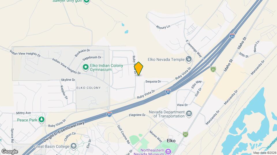 1800 Ruby View Dr Map and Location Details