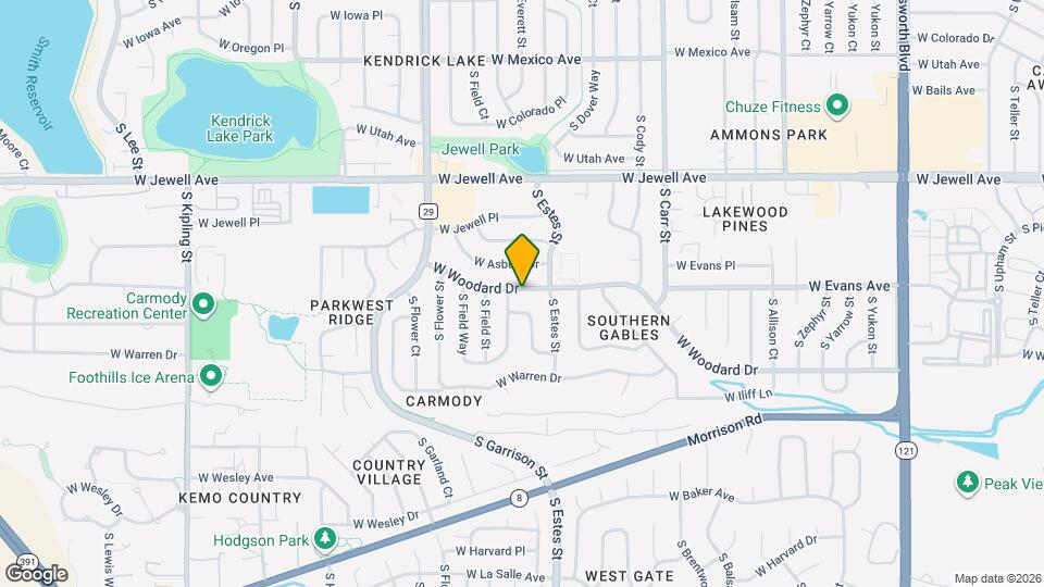 8888 W Woodard Dr Map and Location Details