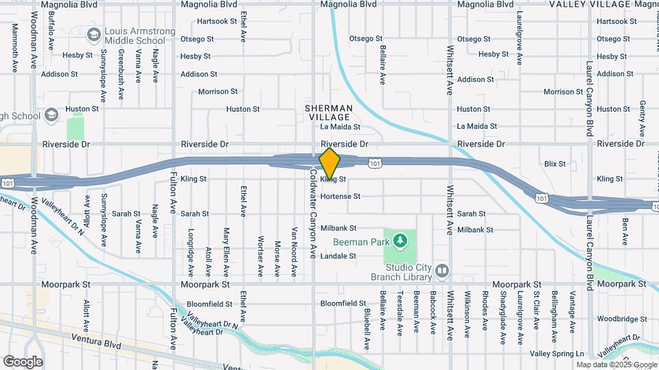 12832 Kling St Map and Location Details