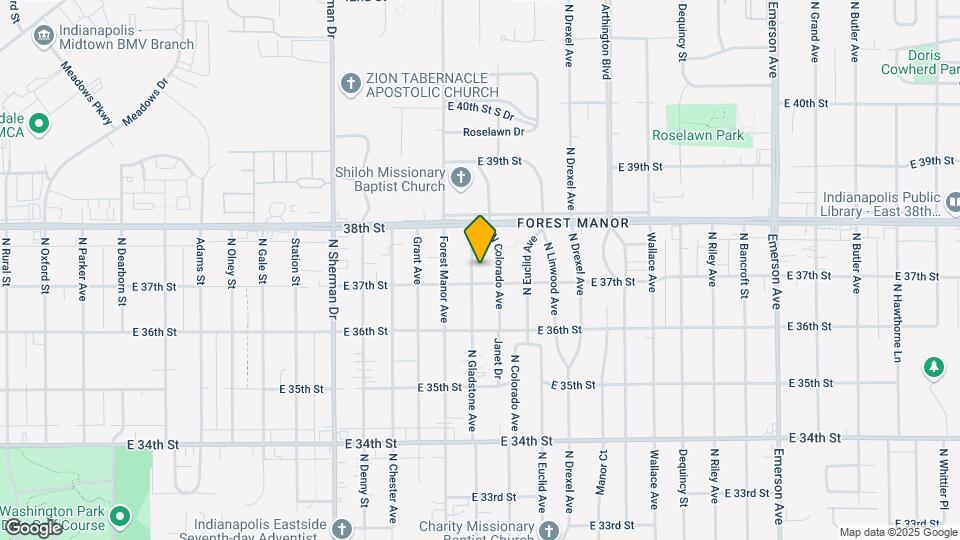 3711 N Gladstone Ave Mapa y Detalles de la Ubicación