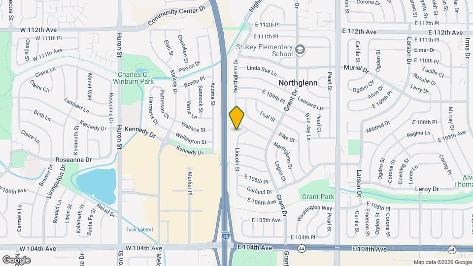 10813 Lincoln St Map and Location Details