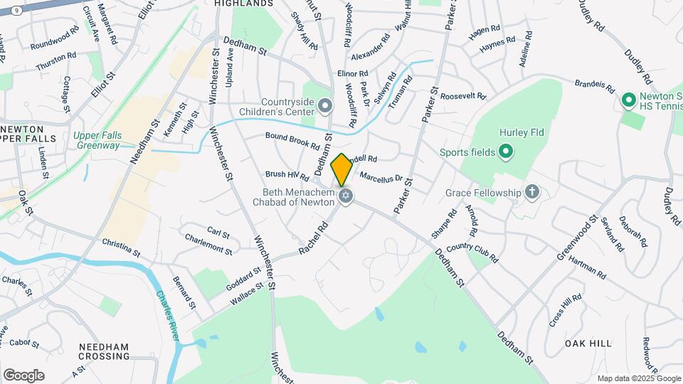 336 Dedham St Map and Location Details