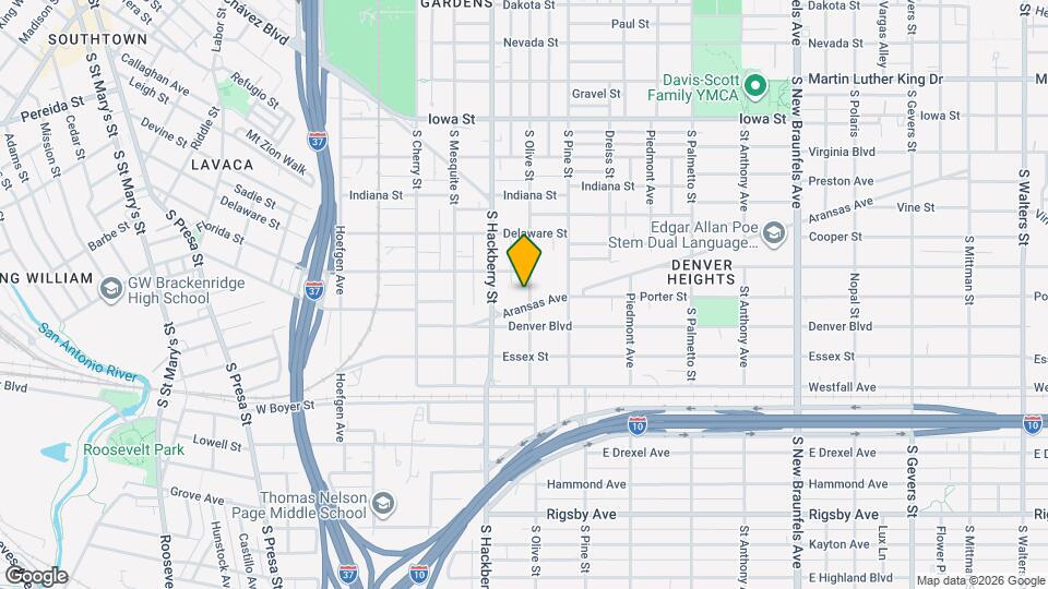 1123 S Olive St Map and Location Details