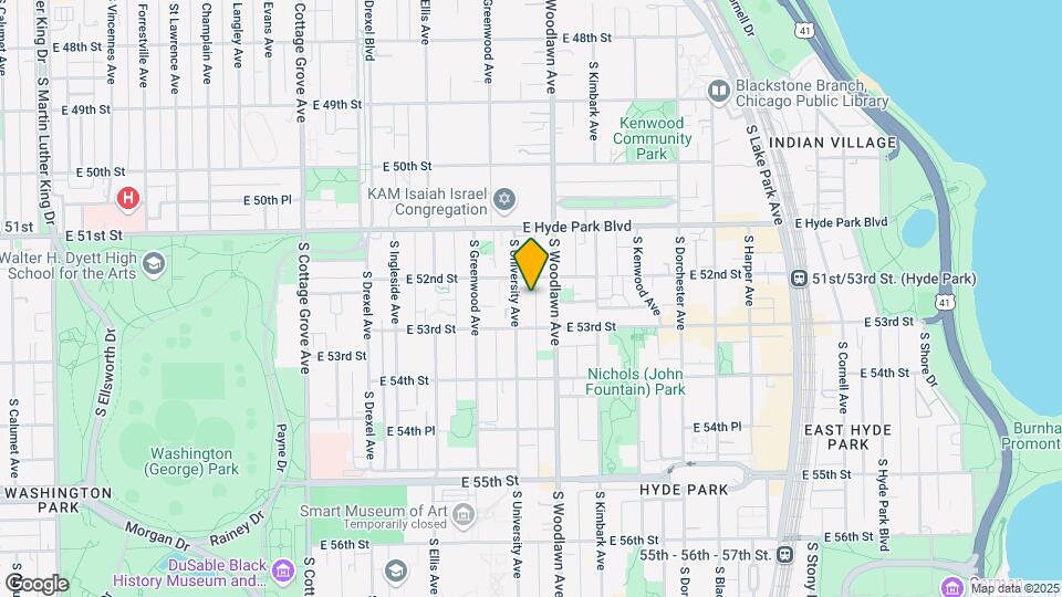 5217 S University Ave Map and Location Details