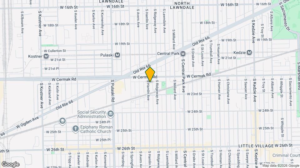 2223 S Hamlin Ave, Unit Garden Mapa y Detalles de la Ubicación