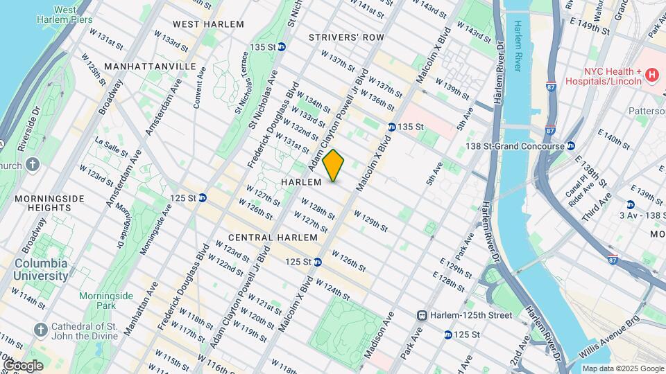 132 W 130th St Map and Location Details