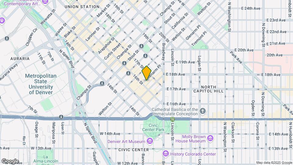 1600 Glenarm Place Map and Location Details