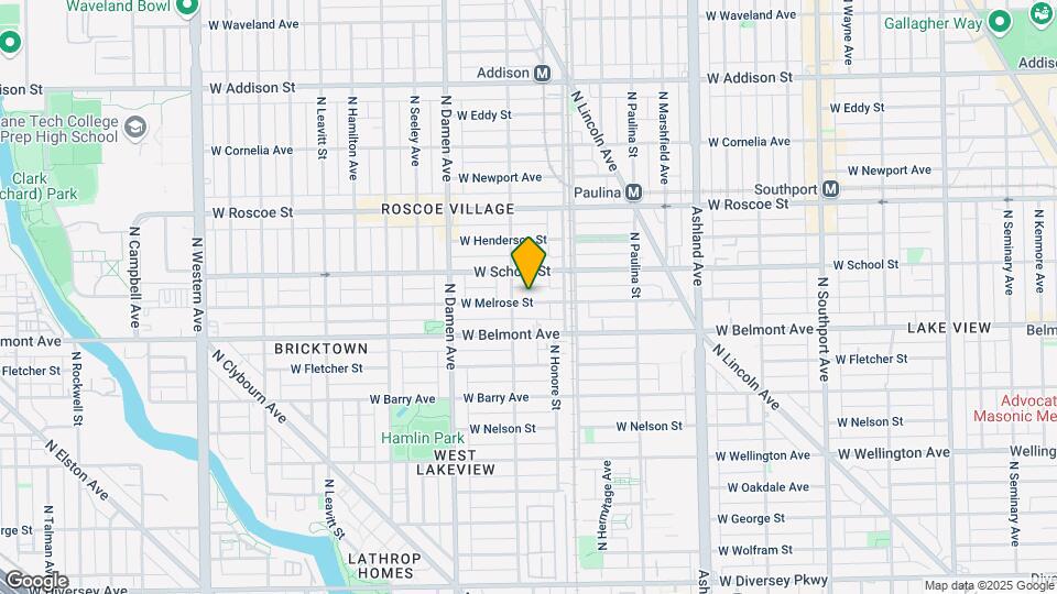 1834 W Melrose St Map and Location Details