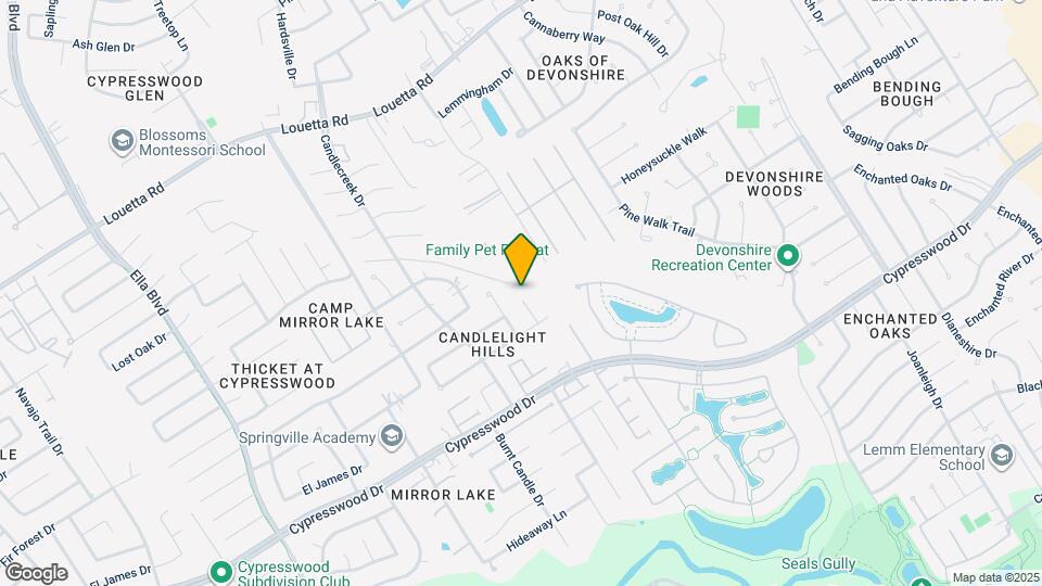 19022 White Candle Dr Map and Location Details