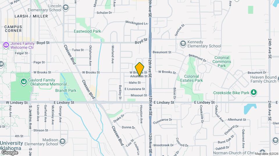 1110 Arkansas St Map and Location Details