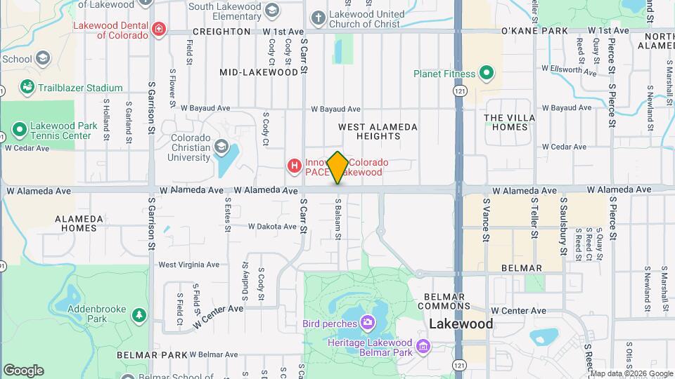 9728 W Cornell Pl Map and Location Details