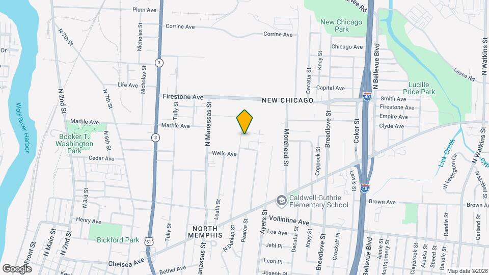 1152 N Dunlap St Map and Location Details