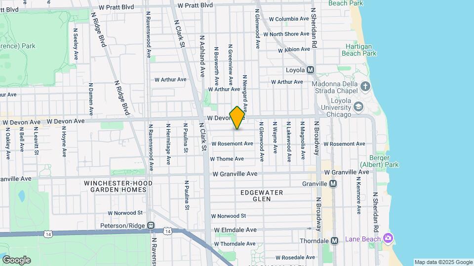 1455 W Highland Ave Map and Location Details