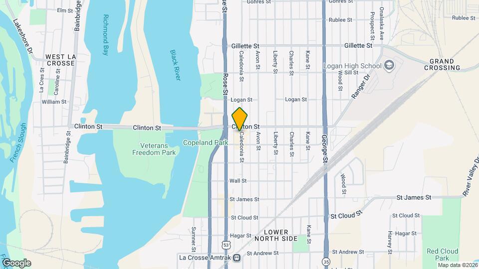 1221 Caledonia St, Unit Upstairs Map and Location Details