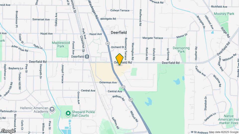625 Deerfield Rd Map and Location Details