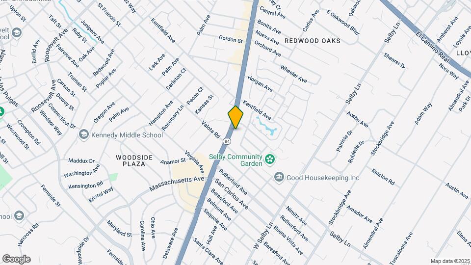 1111 Woodside Rd Map and Location Details