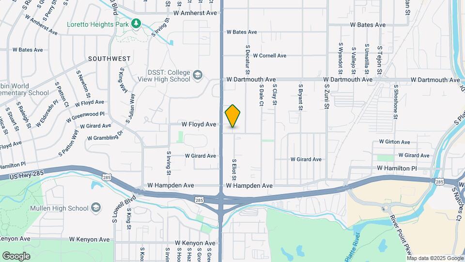 2929 W Floyd Ave Map and Location Details
