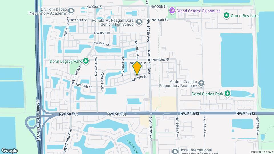 10818 NW 78th Terrace Map and Location Details