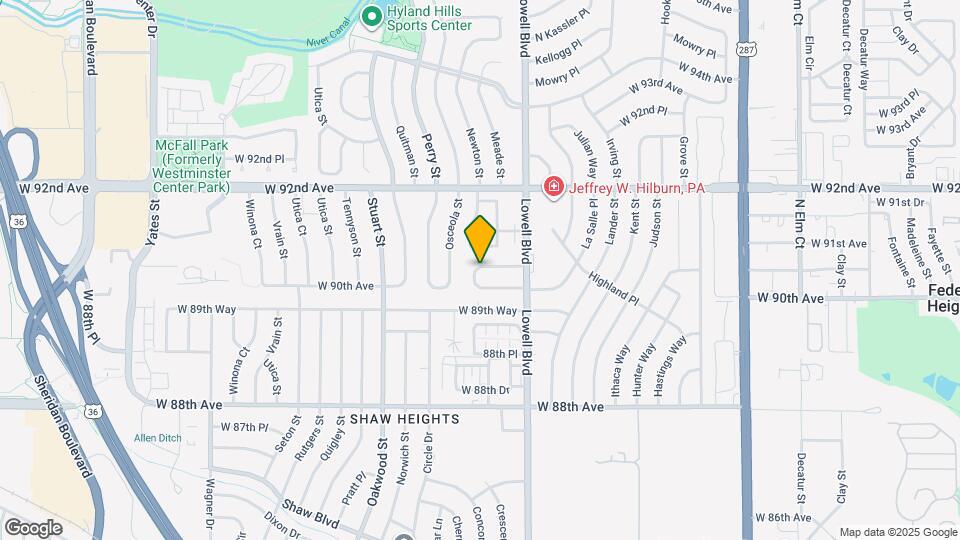 3654 W 90th Pl Map and Location Details