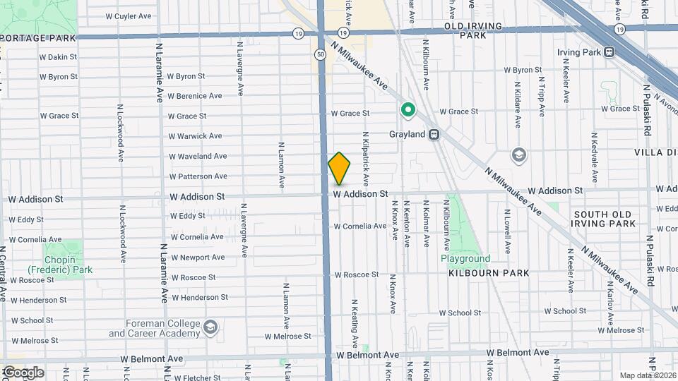 4744 W Addison St Map and Location Details