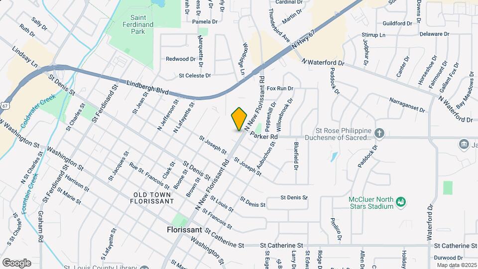 1165 N New Florissant Rd Map and Location Details
