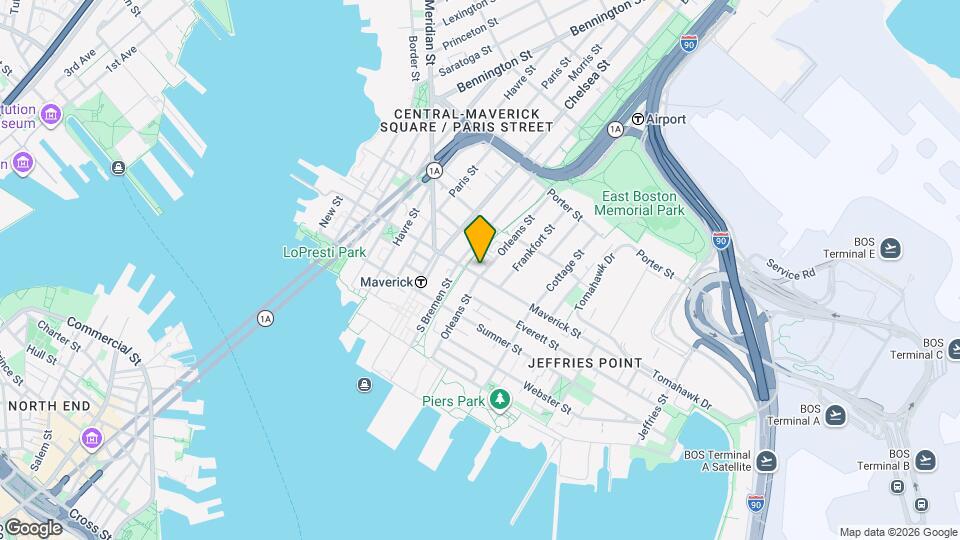 102 Orleans St, Unit 2 Map and Location Details