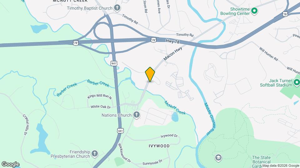 1125 Macon Hwy Map and Location Details