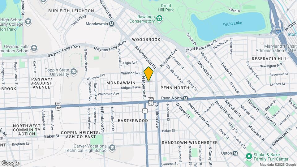 1815 Clifton Ave Map and Location Details