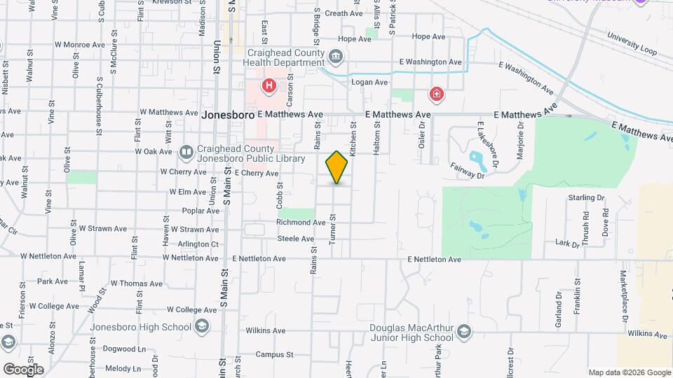 1100 Turner St Map and Location Details