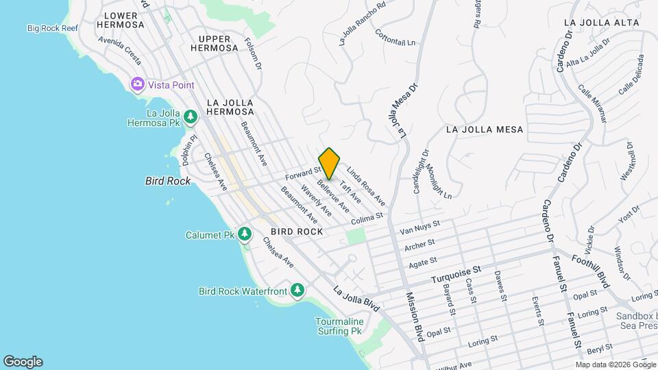 5525 Bellevue Ave, Unit Coastal La Jolla 1BR with Private Entrance Map and Location Details