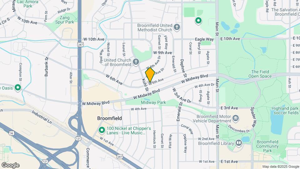 1144 W 6th Ave Map and Location Details