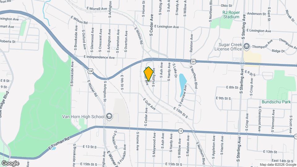 801 S Cedar Ave Map and Location Details