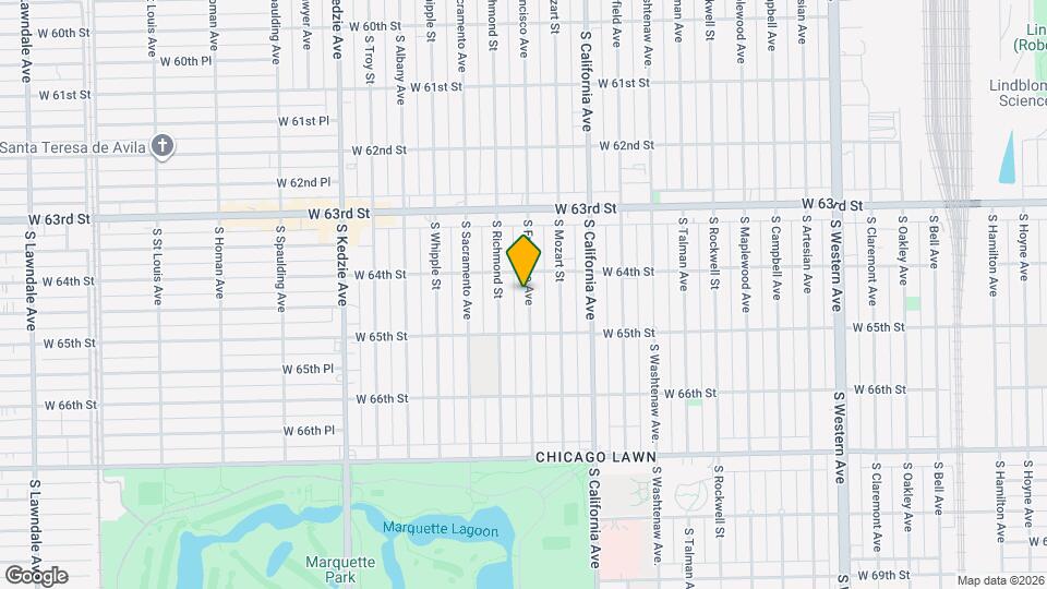 6414 S Francisco Ave, Unit 2nd floor Map and Location Details