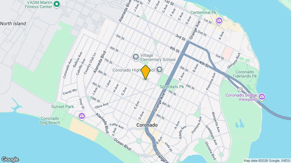 706 E Avenue, Middle Unit Map and Location Details