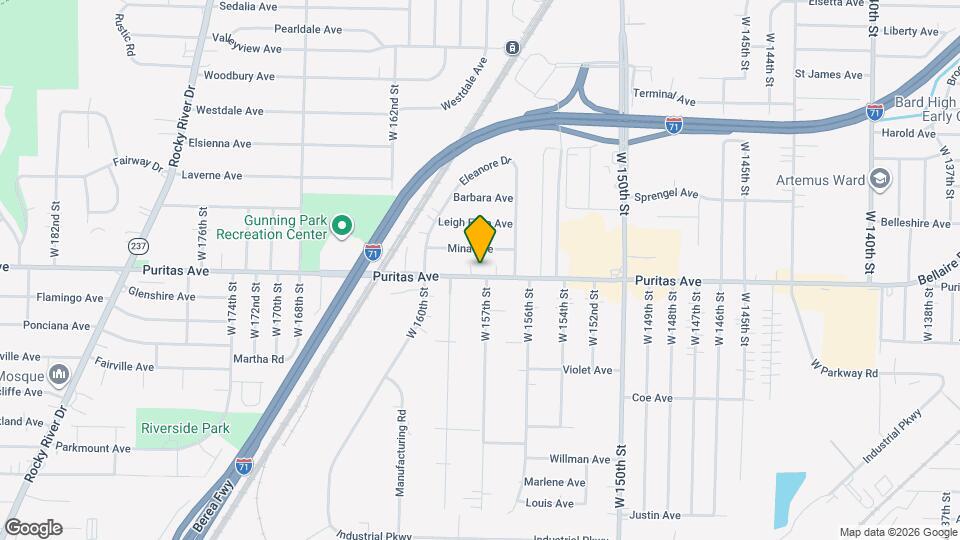 15708 Puritas Ave Map and Location Details