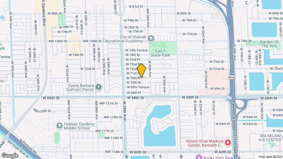 2664 W 70th Pl Map and Location Details