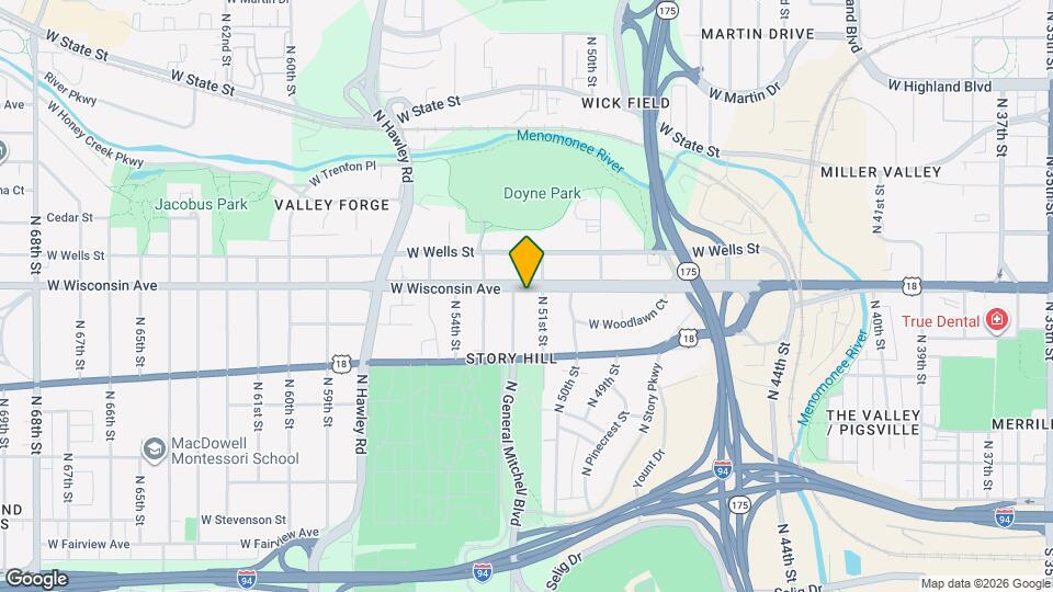 5113 W Wisconsin Ave Map and Location Details