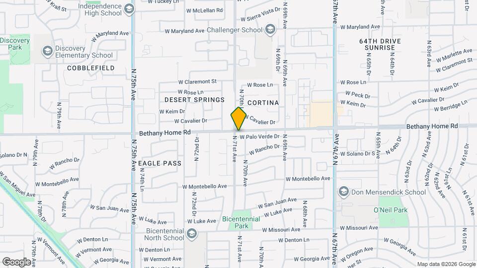 7014 W Palo Verde Dr Map and Location Details