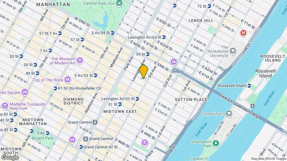 164 E 56th St Mapa y Detalles de la Ubicación