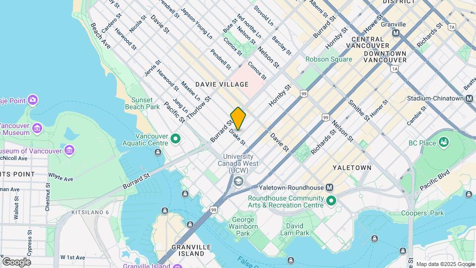1289 Hornby St Map and Location Details