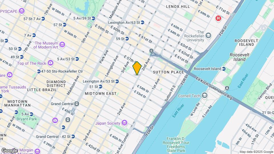 249 E 55th St Map and Location Details