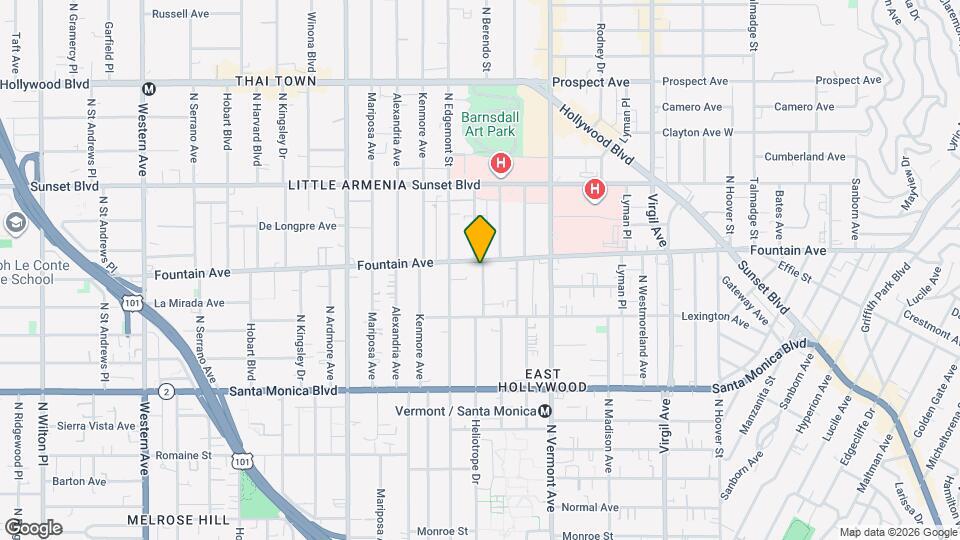 1273 N Berendo St, Unit 1273 Map and Location Details