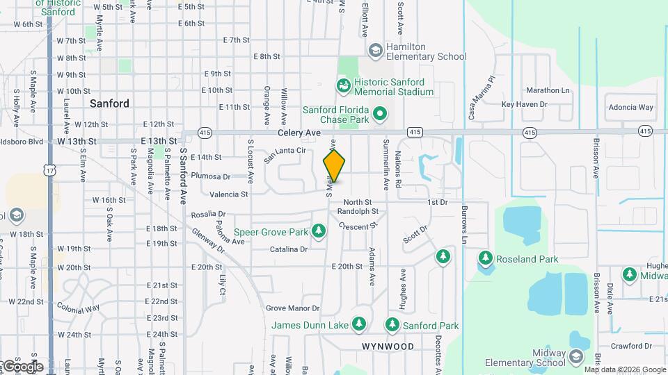 1513 S Mellonville Ave Mapa y Detalles de la Ubicación