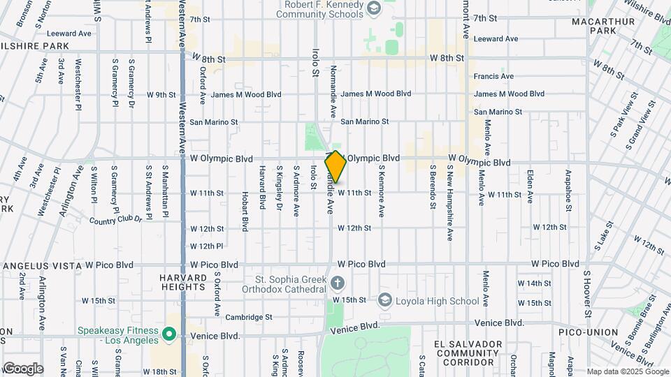 1056 Normandie Ave Map and Location Details