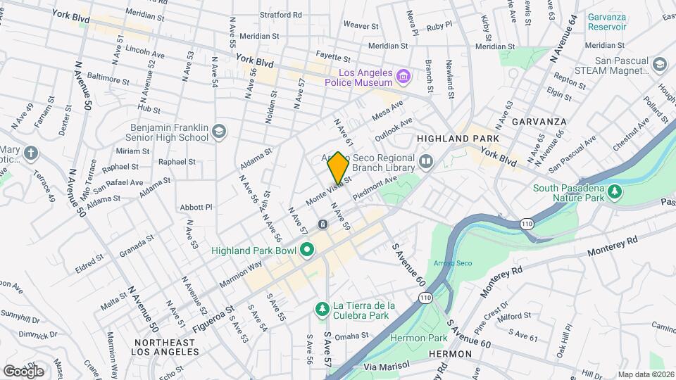 5918 Monte Vista St Map and Location Details