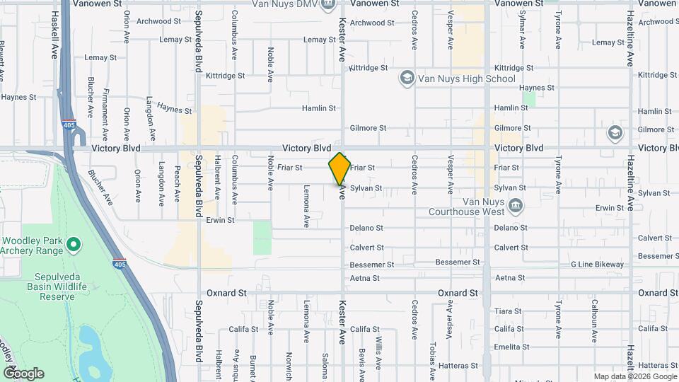 6271 Kester Ave Mapa y Detalles de la Ubicación