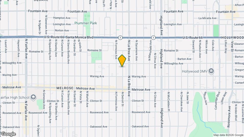 839 N Detroit St Map and Location Details
