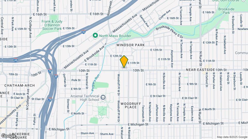 1718 E 10th St Map and Location Details