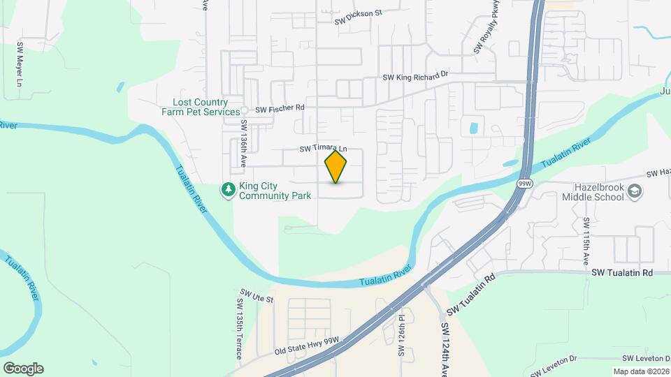 13026 SW Bradley Ln Map and Location Details